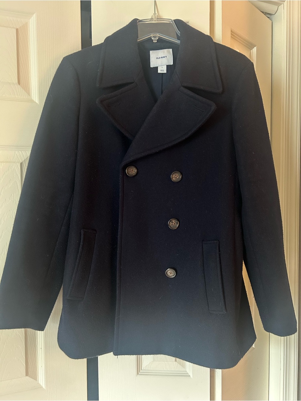 Old Navy Women's Navy Wool-Blend Peacoat